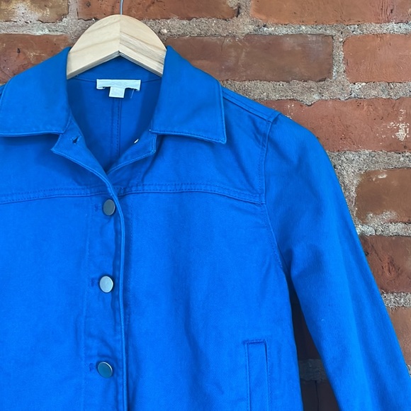 COS Bright Blue Coat Silver Buttons 2 Denim - Picture 4 of 6